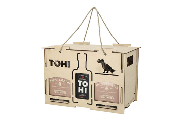 TOHI gift set with gin and Fentimans tonics, gin glass