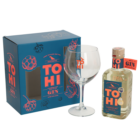 tohi gift box cloudberry gin and copa cocktail glass